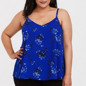 Torrid - Blue Floral Double Layer Swing Cami